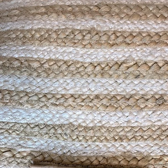 Antik Kraft Jute Boho Handbag Purse Wooden Handles - Picture 4 of 6